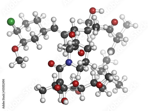 Illustration: pimecrolimus eczema (atopic dermatitis) drug, chemical structure pimecrolimus eczema (atopic dermatitis) drug, chemical structure