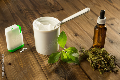 Photo: White tablets of stevia White tablets of stevia