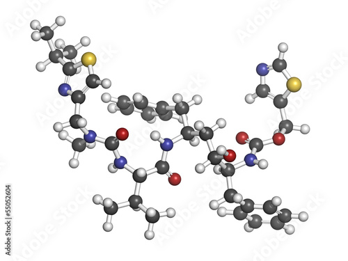 Illustration: Ritonavir HIV drug (protease inhibitor class) Ritonavir HIV drug (protease inhibitor class)