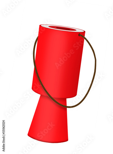 Illustration: Charity fundraising collecting box, isolated Charity fundraising collecting box, isolated