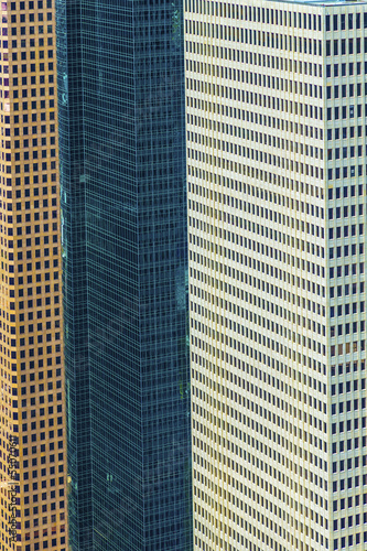Photo: facade of modern buildings in downtown Houston facade of modern buildings in downtown Houston