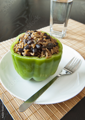 Photo: Rice and Beans Stuffed Pepper Rice and Beans Stuffed Pepper
