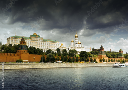 Photo: Kremlin, view from Moscow river, Moscow, Russia Kremlin, view from Moscow river, Moscow, Russia