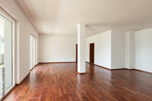 Photo: interior apartment, large living room with column interior apartment, large living room with column