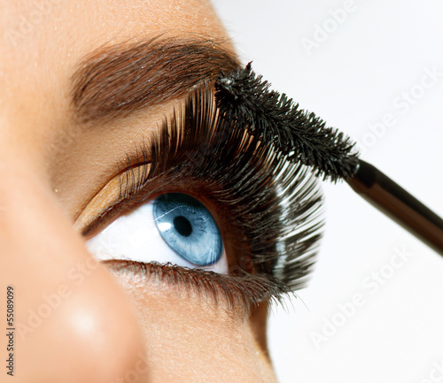 Photo: Mascara Applying. Long Lashes closeup Mascara Applying. Long Lashes closeup
