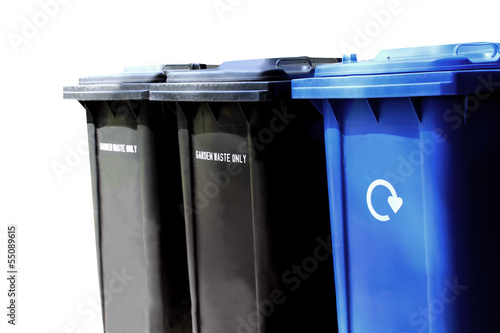 Photo: Recycling waste bins Recycling waste bins