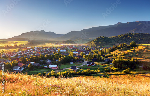 Photo: Rural scene in Slovakia Tatras - village Zuberec Rural scene in Slovakia Tatras - village Zuberec