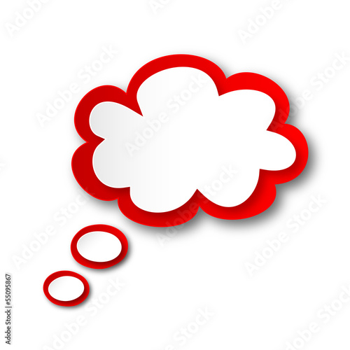 Illustration: Thought Bubble Icon (speech balloon dream blank template button) Thought Bubble Icon (speech balloon dream blank template button)