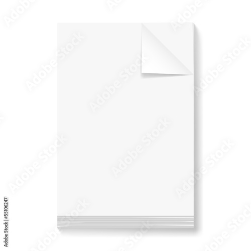 Photo: Stack of blank papers Stack of blank papers