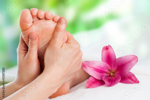 Photo: Reflexology massage. Reflexology massage.