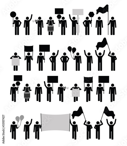 Vector: Protest - pictogram collection Protest - pictogram collection