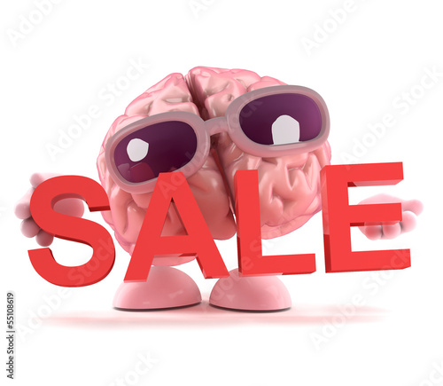 Illustration: Brain holds a Sale Brain holds a Sale
