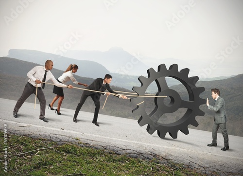 Photo: Teamwork of businesspeople Teamwork of businesspeople