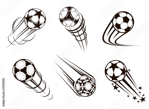 Vector: Soccer and football emblems Soccer and football emblems