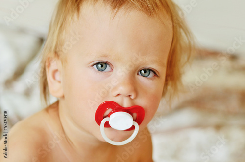 Photo: toddler with dummy toddler with dummy