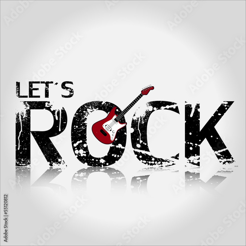 Vector: Let´s Rock Gitarre Hintergrund Vektor Let´s Rock Gitarre Hintergrund Vektor