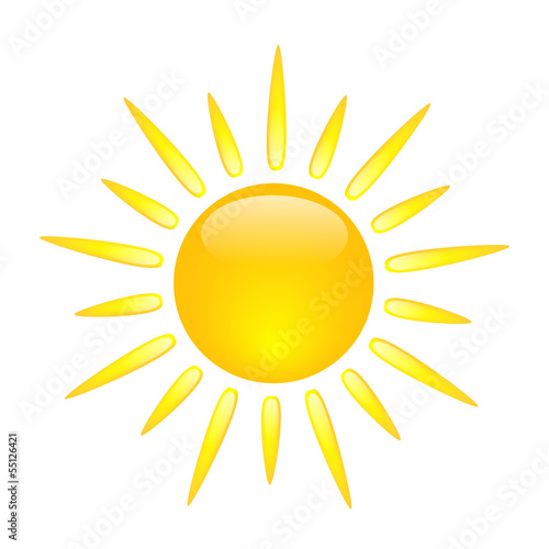 Illustration: Sun Icon (sunny spells clouds weather forecast symbols icons) Sun Icon (sunny spells clouds weather forecast symbols icons)