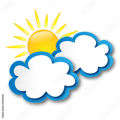 Illustration: Sunny Spell (sun clouds weather forecast buttons symbols icons) Sunny Spell (sun clouds weather forecast buttons symbols icons)