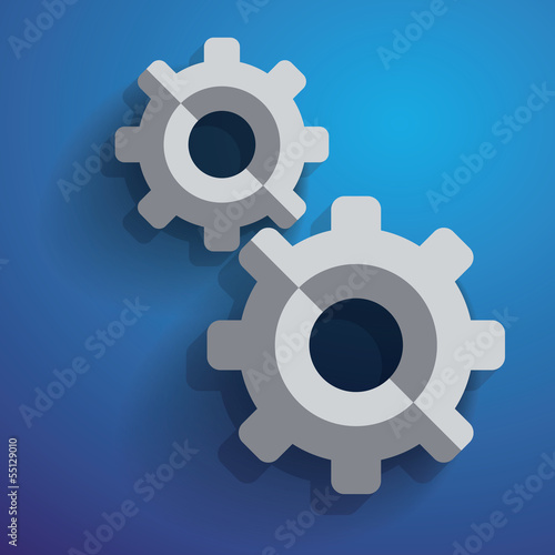 Vector: Cogwheel gear mechanism vector settings icon Cogwheel gear mechanism vector settings icon