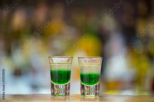 Photo: Pair of Cloud shots on a bar Pair of Cloud shots on a bar