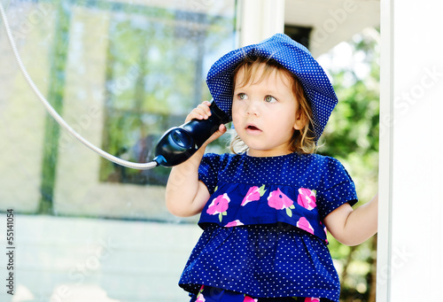 Photo: speaking toddler girl speaking toddler girl