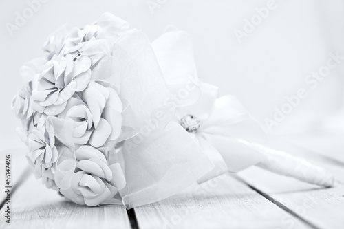 Photo: Bridal bouquet of white roses Bridal bouquet of white roses