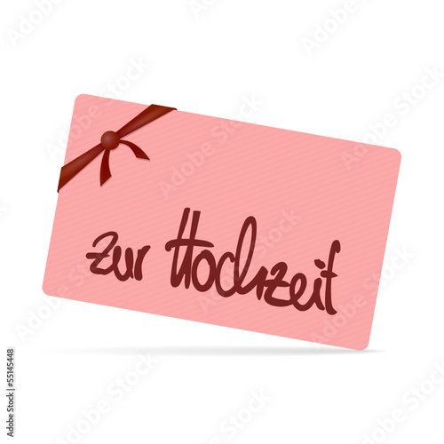 Vector: umschlag mit schleife zur hochzeit I umschlag mit schleife zur hochzeit I