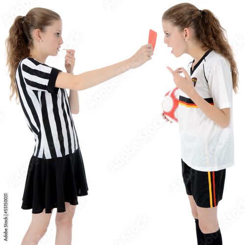 Photo: Schiedsrichter erteilt Platzverweis Schiedsrichter erteilt Platzverweis