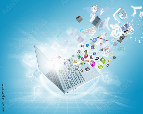 Photo: Background image with laptop Background image with laptop