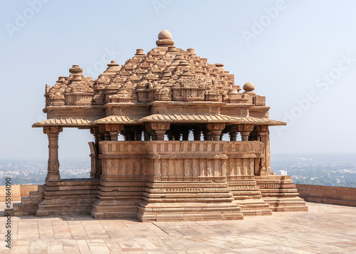 Photo: Sas-Bahu, the smaller of two medieval Hindu temples on rock in I Sas-Bahu, the smaller of two medieval Hindu temples on rock in I