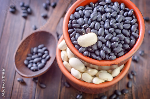 Photo: white and black beans white and black beans