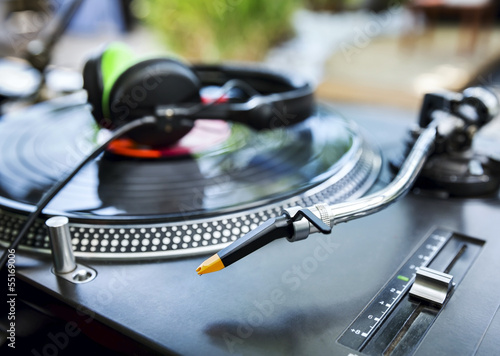 Photo: Vinyl Player with headphones Vinyl Player with headphones