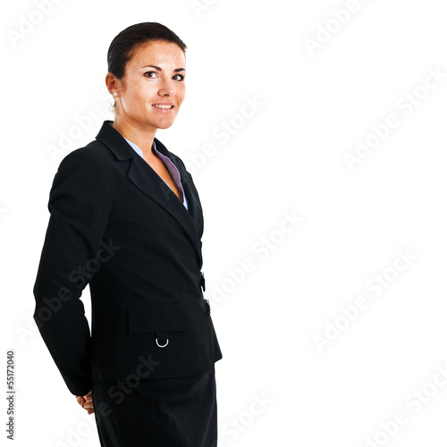 Photo: Young businesswoman isolated on white Young businesswoman isolated on white