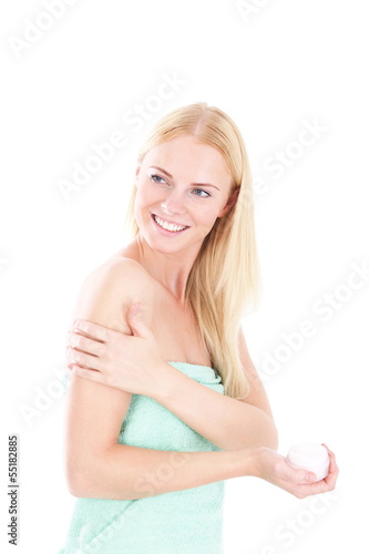Photo: Arm eincremen Arm eincremen