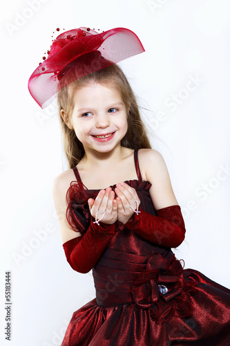 Photo: Little girl in beautiful dress Little girl in beautiful dress