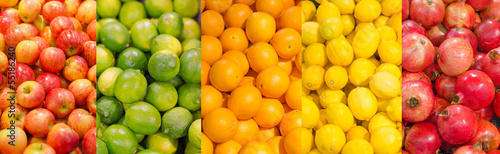 Photo: Collage. Lots of different fruits Collage. Lots of different fruits