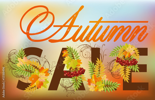 Vector: Autumn sale banner, vector illustration Autumn sale banner, vector illustration
