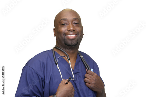 Photo: Medical Professional Male with White Copy Space Medical Professional Male with White Copy Space
