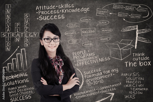 Photo: Confident Businesswoman Smiling Confident Businesswoman Smiling