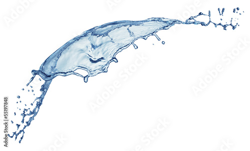 Photo: blue water splash isolated blue water splash isolated