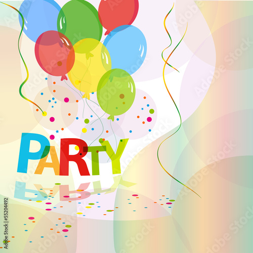 Illustration: Party Einladungskarte Party Einladungskarte