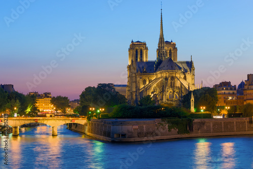 Photo: Notre Dame de Paris at night Notre Dame de Paris at night