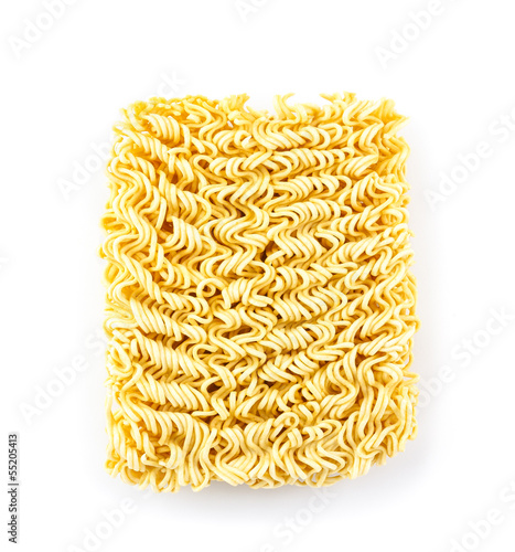 Photo: Instant noodles isolated on white background Instant noodles isolated on white background
