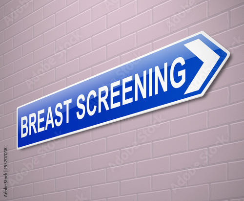 Illustration: Breast screening concept. Breast screening concept.