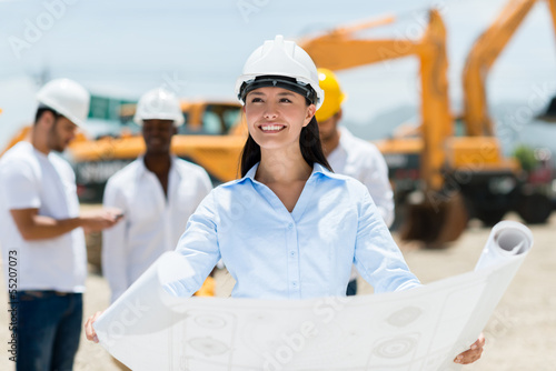 Photo: Architect at a construction site Architect at a construction site