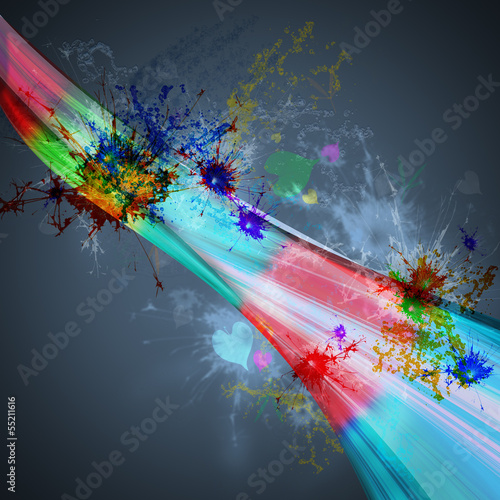 Illustration: abstract background rainbow light with splashing color abstract background rainbow light with splashing color