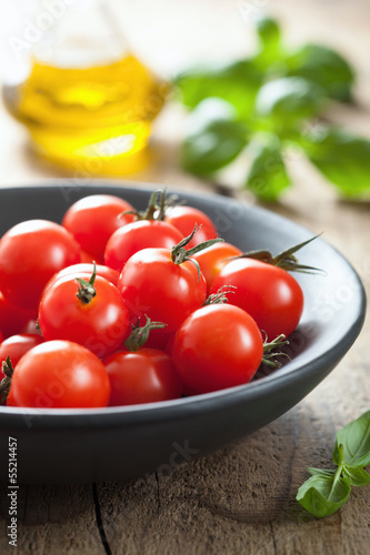 Photo: cherry tomatoes and basil cherry tomatoes and basil