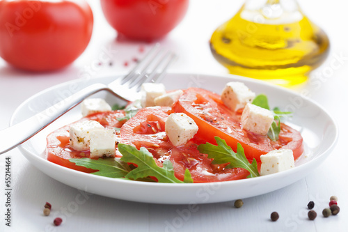 Photo: salad with beef tomatoes and feta salad with beef tomatoes and feta