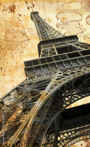 Plakat na zamówienie Tour Eiffel in vintage