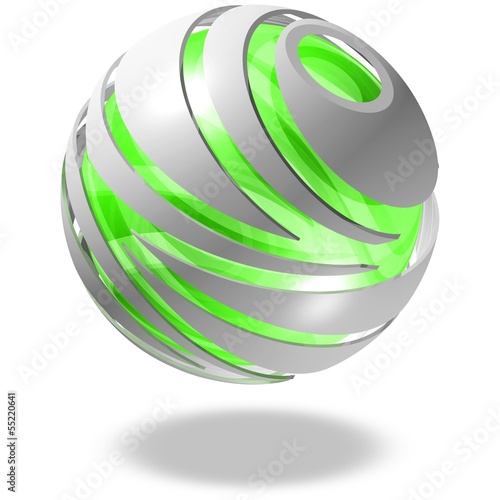 Illustration: Design - Kugel, Ökologie, grüne Energie Design - Kugel, Ökologie, grüne Energie